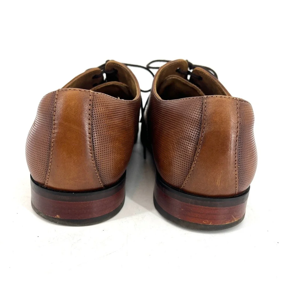 Florsheim Mens Leather Cap Toe Oxford Dress Shoes Brown Lace Up Sz 12M‎
